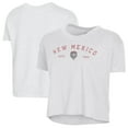 thumbnail image 1 of Women's Alternative Apparel  White New Mexico Lobos Retro Jersey Headliner Cropped T-Shirt, 1 of 3
