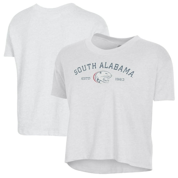 Women's Alternative Apparel White South Alabama Jaguars Retro Jersey Headliner Cropped T-Shirt
