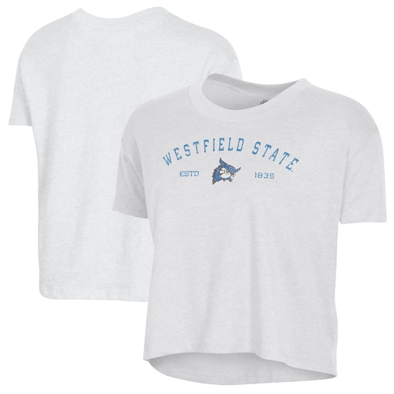 Women's Alternative Apparel White Westfield State Owls Retro Jersey Headliner Cropped T-Shirt