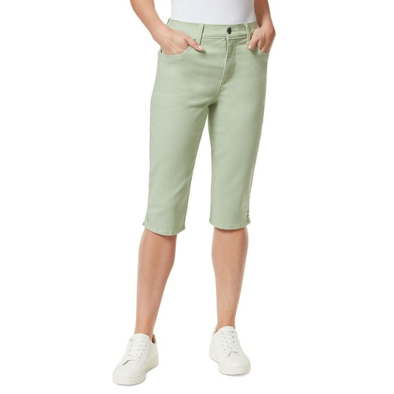 Women's Amanda High-Rise Skimmer Capri Jeans Matcha Latte Green 12