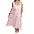 thumbnail image 1 of Women's Amanda Rich 103-40X Plus Satin Banded Sleeve Long Gown (Light Pink 2X), 1 of 1