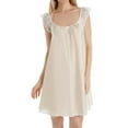 thumbnail image 1 of Women's Amanda Rich 106-SH Lace Cap Knee Length Gown (Champagne XS), 1 of 1