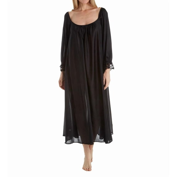 Women's Amanda Rich 107-SH Long Sleeve Ankle Length Gown (Black S)