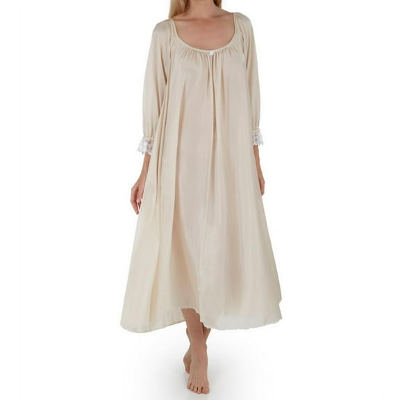 Women's Amanda Rich 107-SH Long Sleeve Ankle Length Gown (Champagne S)