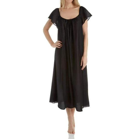 Women's Amanda Rich 150-SH Cap Sleeve Ankle Length Gown (Black M)