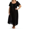 thumbnail image 1 of Women's Amanda Rich 150-SHX Plus Cap Sleeve Ankle Length Gown (Black 2X), 1 of 1