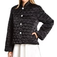 thumbnail image 1 of Women's Amanda Rich 2020QBJ Quilted Satin Bed Jacket (Black XL), 1 of 1