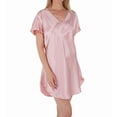 thumbnail image 1 of Women's Amanda Rich 412-40 Bias Cut Satin T-Shirt Gown (Dusty Rose S), 1 of 1