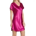 thumbnail image 1 of Women's Amanda Rich 412-40 Bias Cut Satin T-Shirt Gown (Orchid L), 1 of 1