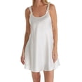 thumbnail image 1 of Women's Amanda Rich 561D-40 9Satin Bias Cut Short Gown (Ivory XS), 1 of 1