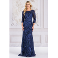 thumbnail image 1 of Women's Amelia Couture Mother Of Groom Dress Boat Neck Sheath Gown 7045-New Collection Navy Blue 20, 1 of 1