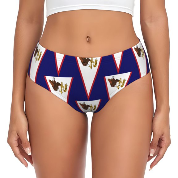 Women's America Samoa Flag Hipster Underwear 3D printed Bikini Panties Briefs Small
