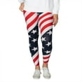 thumbnail image 1 of Women's American Flag Microfiber Leggings, 1 of 2