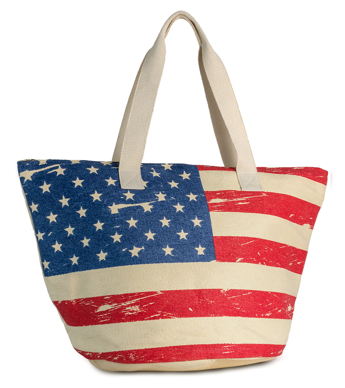 Women's American Flag Paper Straw Insulated Beach Tote Bag - Walmart.com