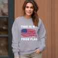 thumbnail image 1 of Women's American Flag Pattern Pattern Crew Neck Pullover Cozy Clothes, 1 of 11