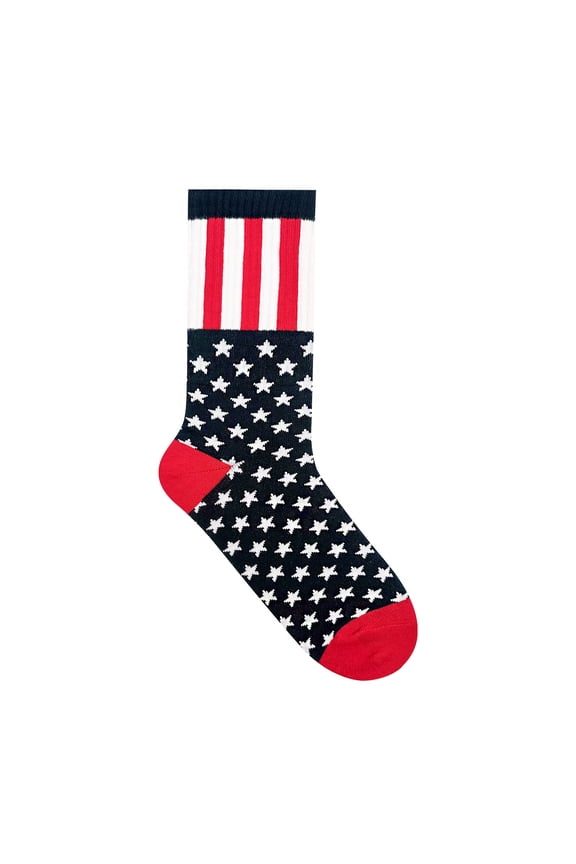 Women's American Flag Socks Gift for Her Women American Flag Socks Patriotic Gifts Women Crew Socks Striped Socks Novelty Sock
