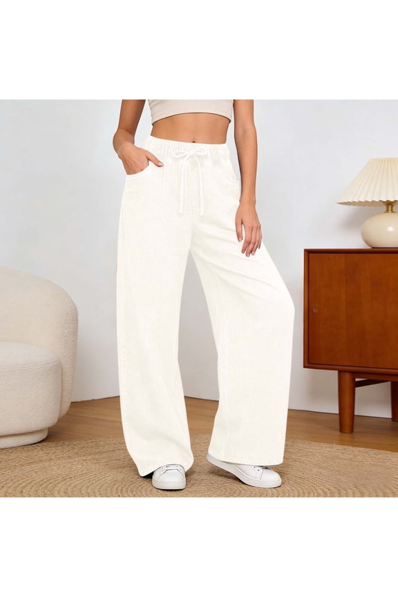 Women's American Retro Low-Rise Straight-Leg Jeans Non-Stretch Washed Denim Pants Vintage Street Style Wide Leg Baggy Fit Casual Fall Fashion Comfortable Daily Wear White XS