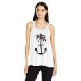 thumbnail image 1 of Women's Anchor Palm Flowy Racerback Tank Top, 1 of 2