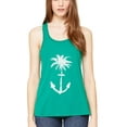 thumbnail image 1 of Women's Anchor Palm Flowy Racerback Tank Top, 1 of 1