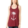 thumbnail image 1 of Women's Anchor Palm Flowy Racerback Tank Top, 1 of 1