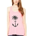 thumbnail image 1 of Women's Anchor Palm Flowy Racerback Tank Top, 1 of 1