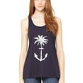 thumbnail image 1 of Women's Anchor Palm Flowy Racerback Tank Top, 1 of 1