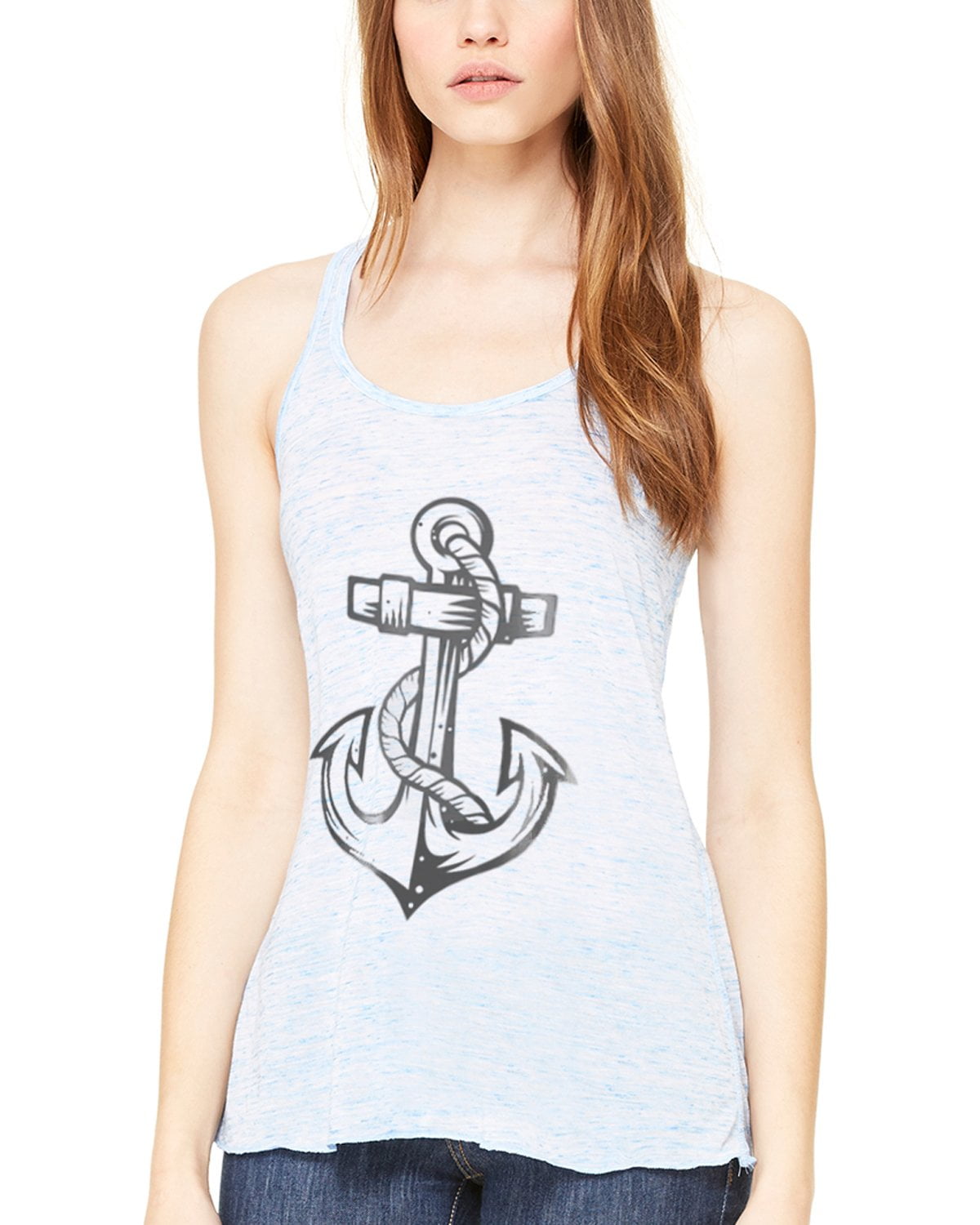 Women's Anchor Printed Racerback Tank Top
