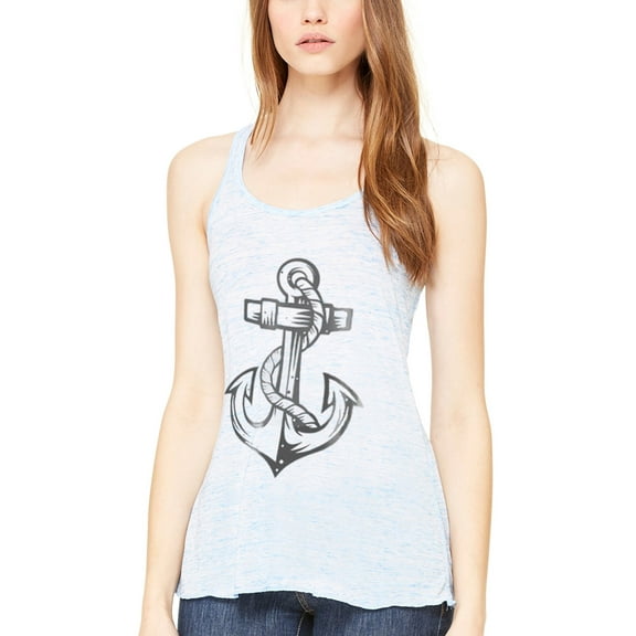 Women's Anchor Printed Racerback Tank Top