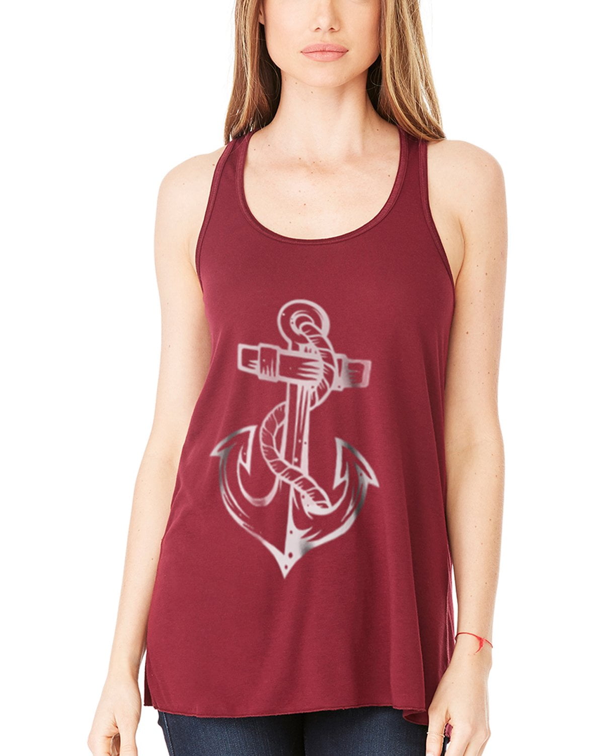Women's Anchor Printed Racerback Tank Top