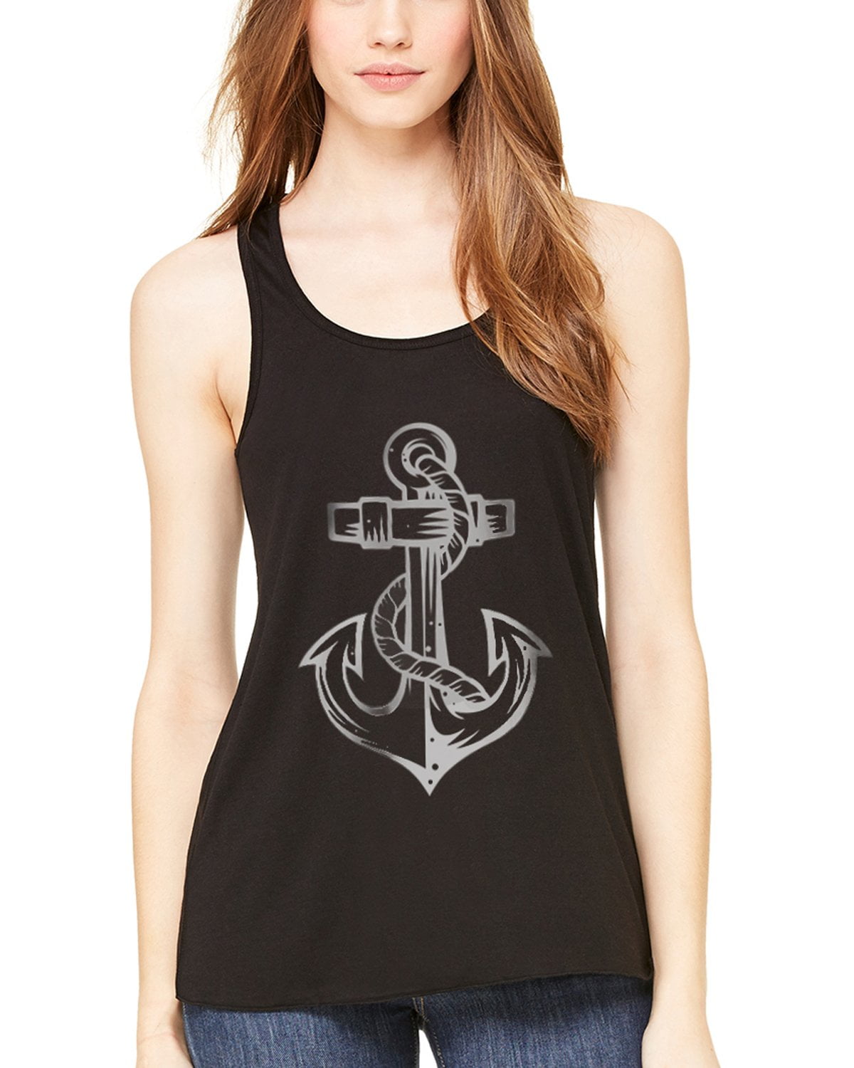 Women's Anchor Printed Racerback Tank Top