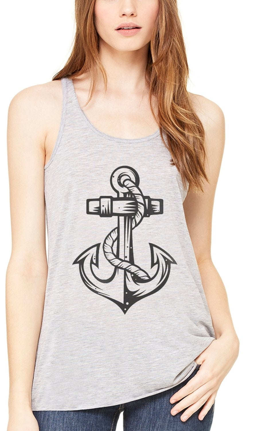 Women's Anchor Printed Racerback Tank Top