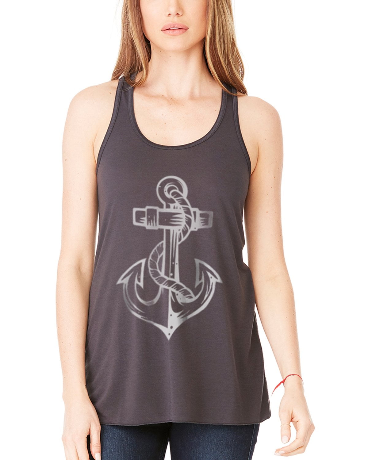 Women's Anchor Printed Racerback Tank Top