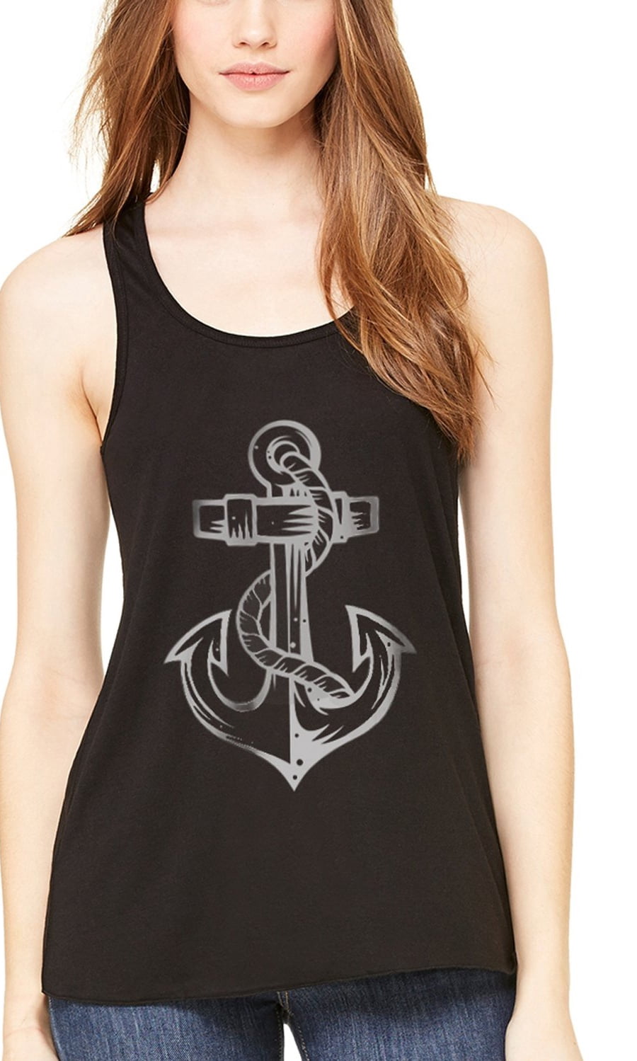 Women's Anchor Printed Racerback Tank Top