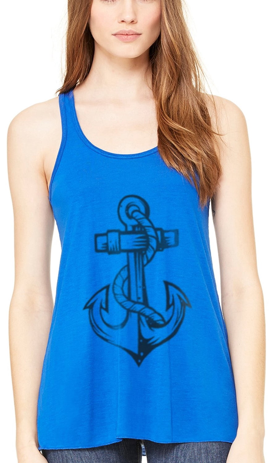 Women's Anchor Printed Racerback Tank Top