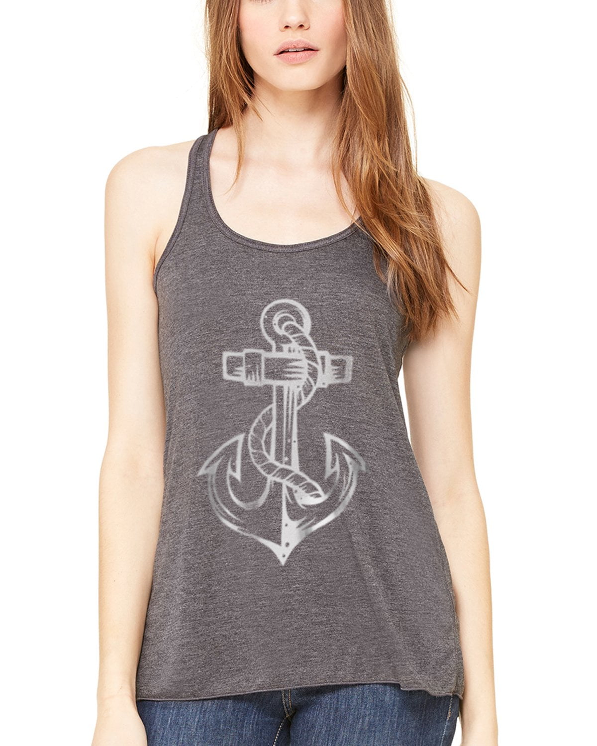 Women's Anchor Printed Racerback Tank Top