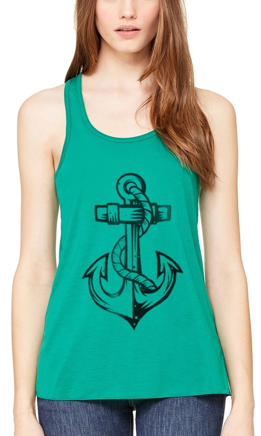 Women's Anchor Printed Racerback Tank Top