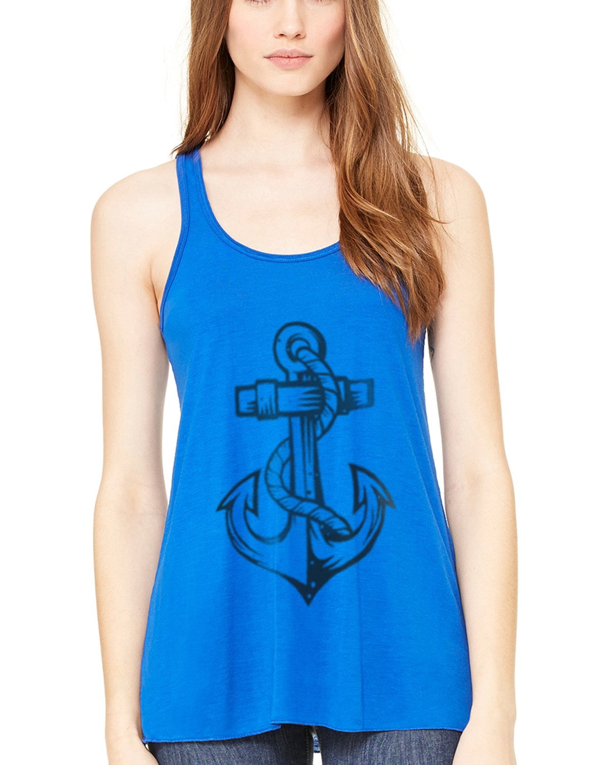 Women's Anchor Printed Racerback Tank Top
