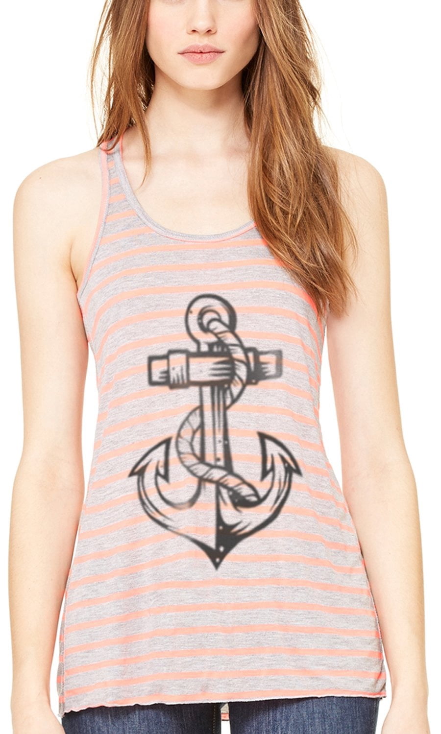 Women's Anchor Printed Racerback Tank Top