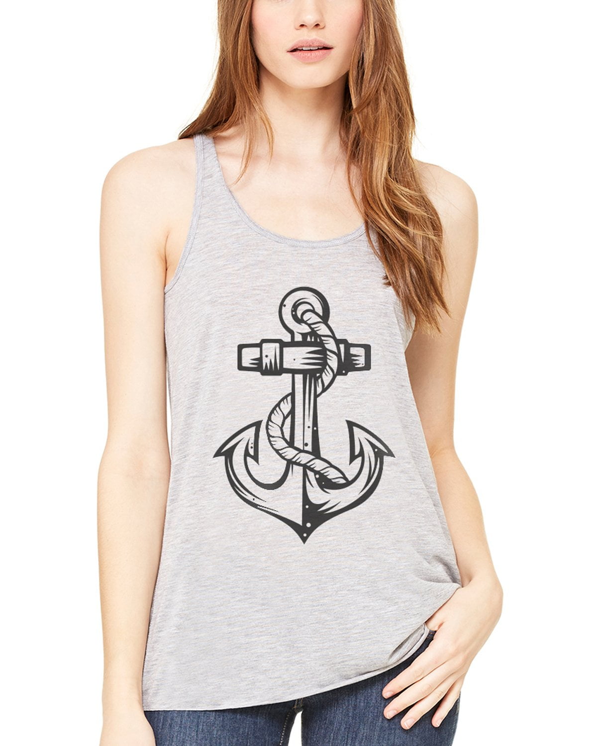 Women's Anchor Printed Racerback Tank Top