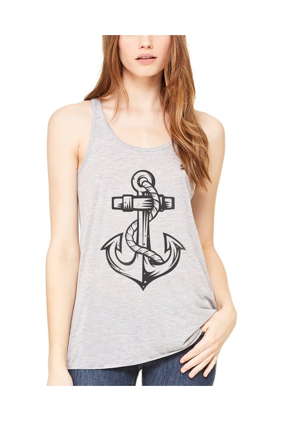 Women's Anchor Printed Racerback Tank Top