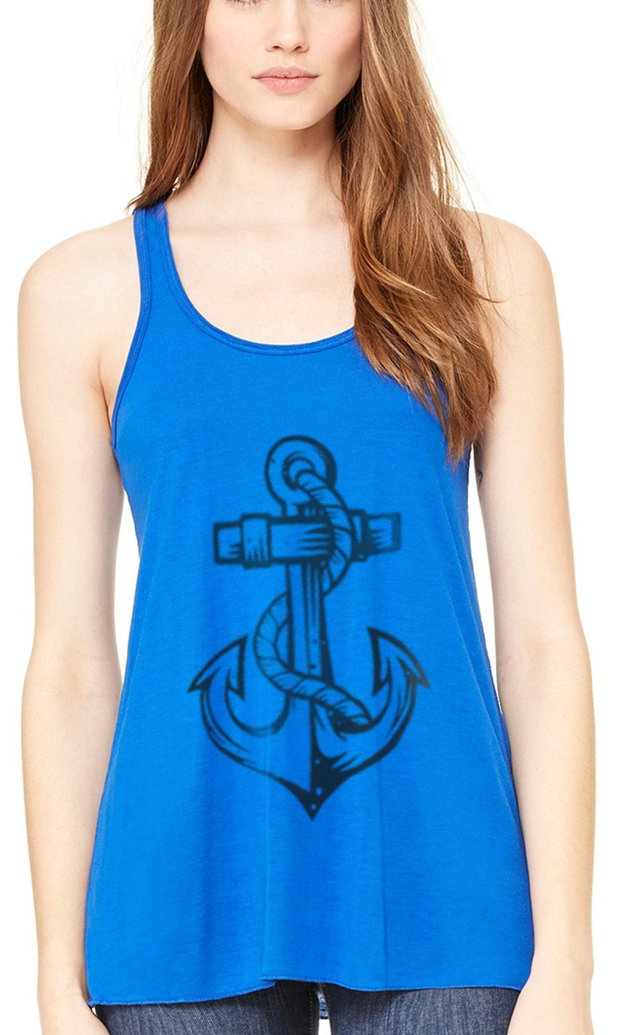 Women's Anchor Printed Racerback Tank Top