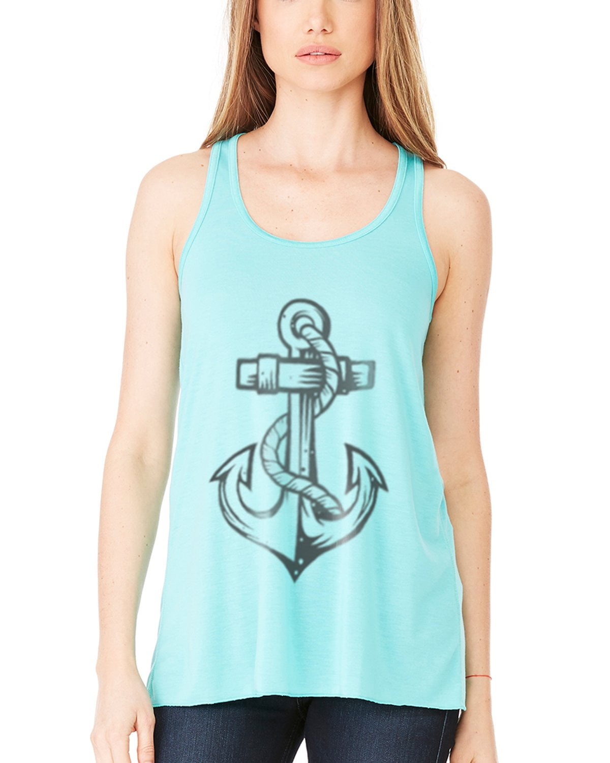 Women's Anchor Printed Racerback Tank Top