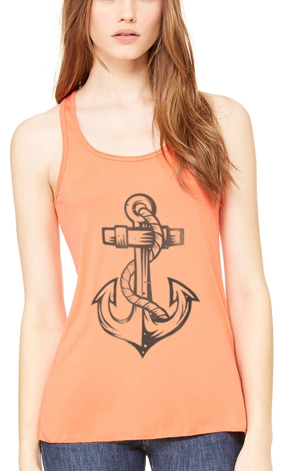 Women's Anchor Printed Racerback Tank Top