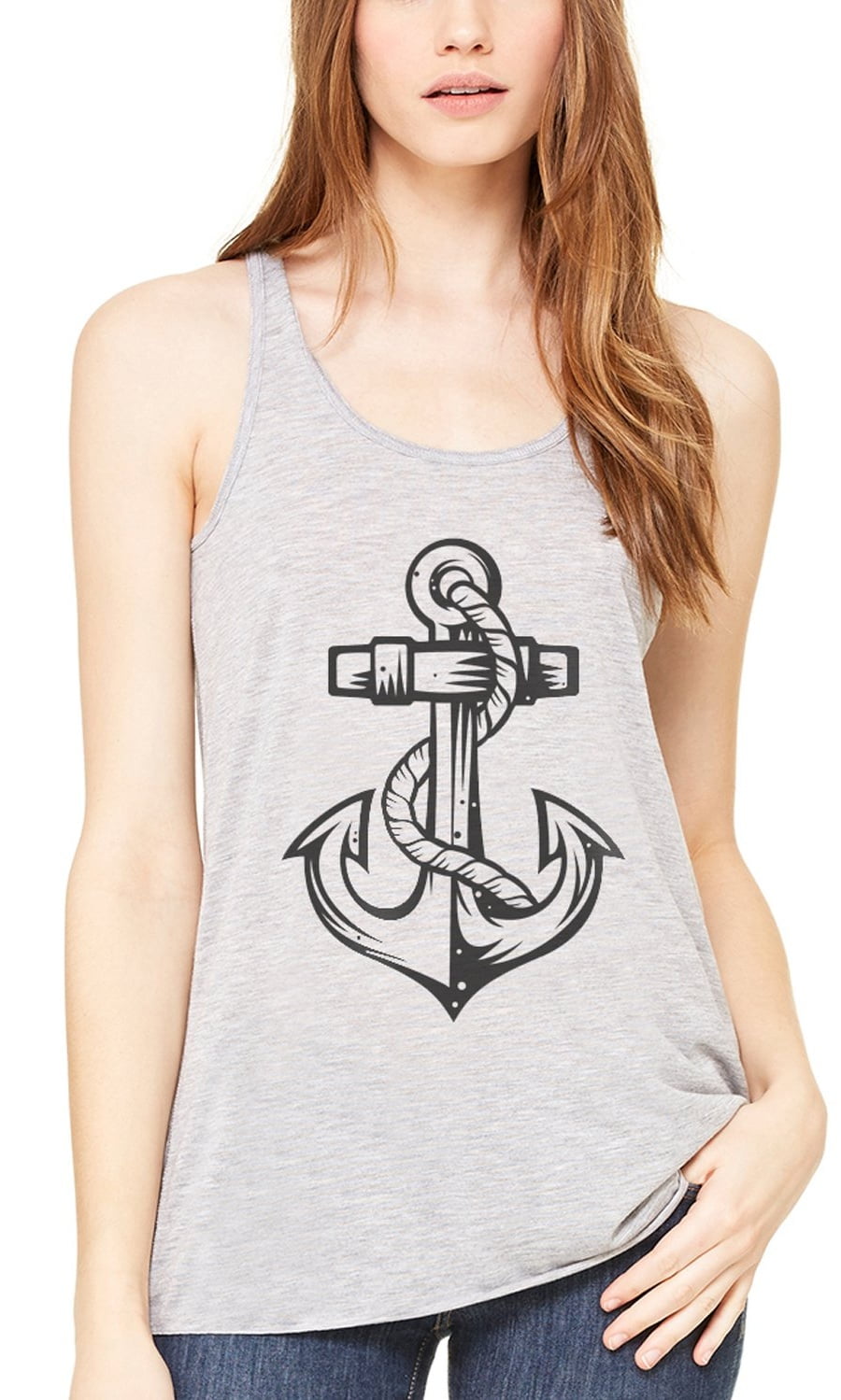 Women's Anchor Printed Racerback Tank Top