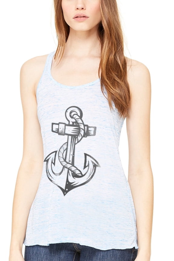 Women's Anchor Printed Racerback Tank Top