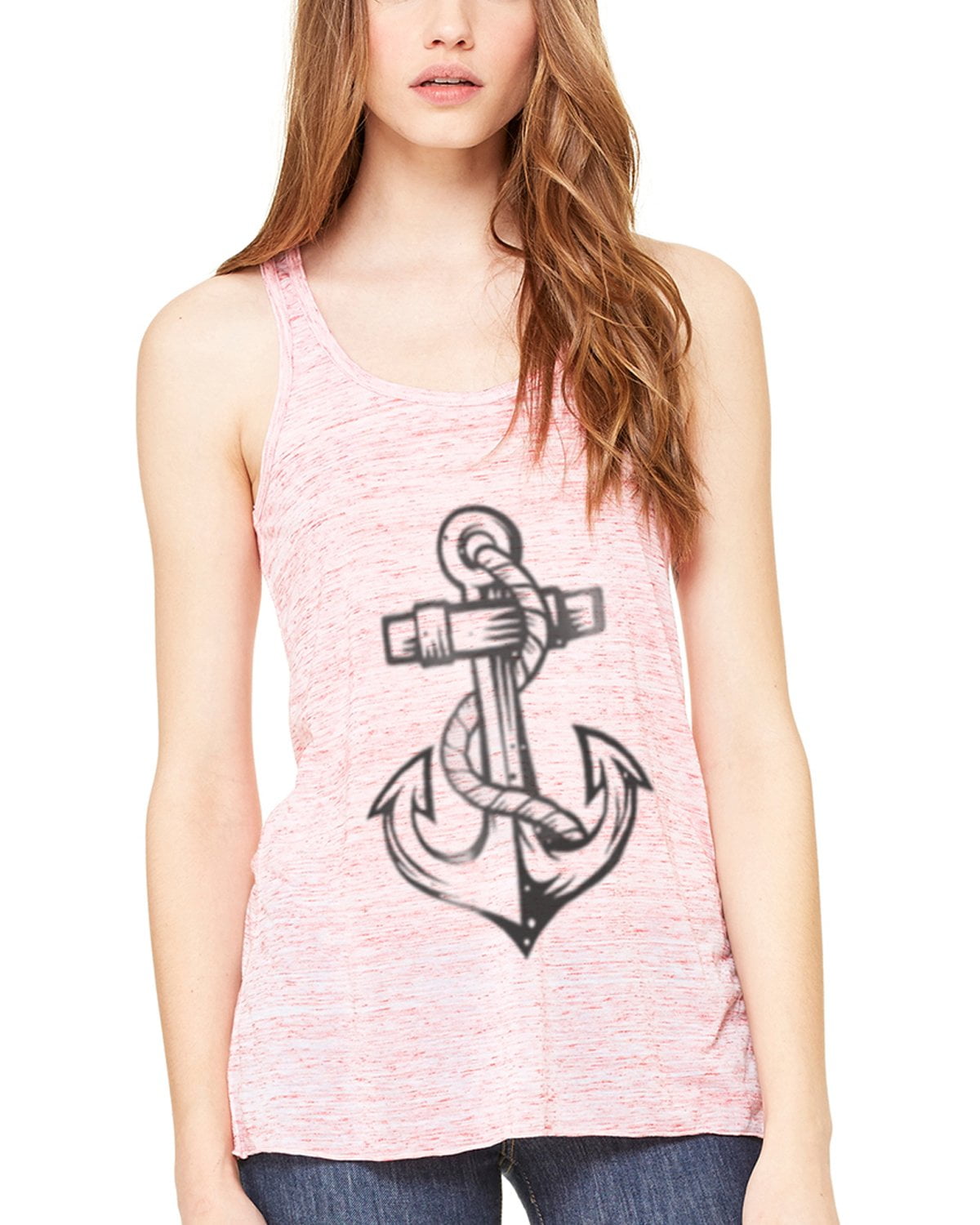 Women's Anchor Printed Racerback Tank Top
