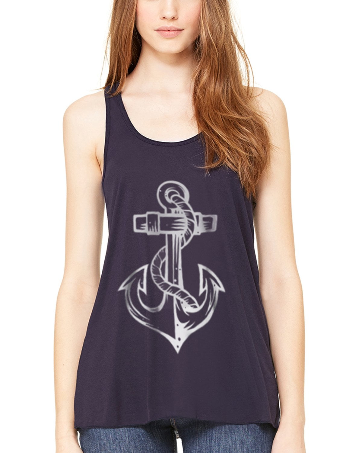Women's Anchor Printed Racerback Tank Top