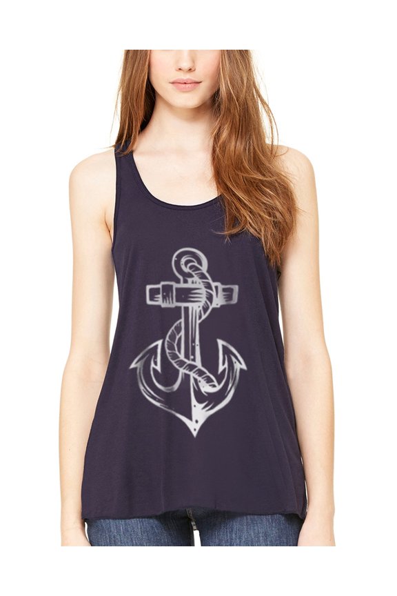 Women's Anchor Printed Racerback Tank Top