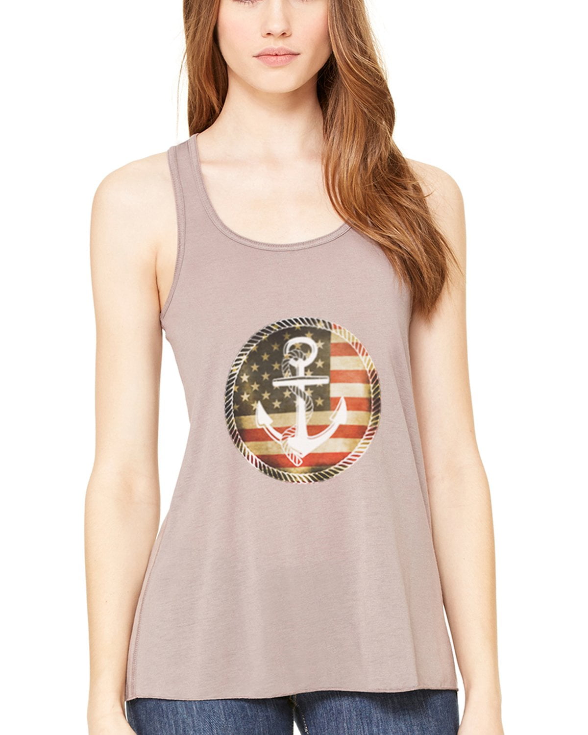 Women's Anchorus Flowy Racerback Tank Top