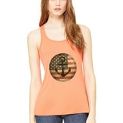 CLEMENTINE APPAREL Women's Anchorus Flowy Racerback Tank Top